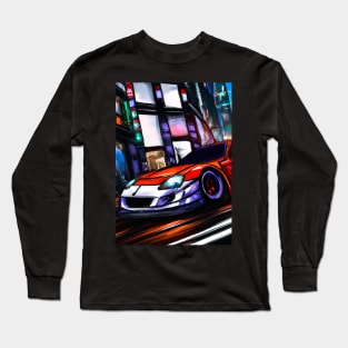 Sports car in Big City Long Sleeve T-Shirt